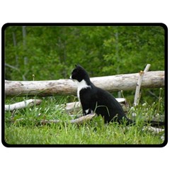 Farm Cat Fleece Blanket (large) 