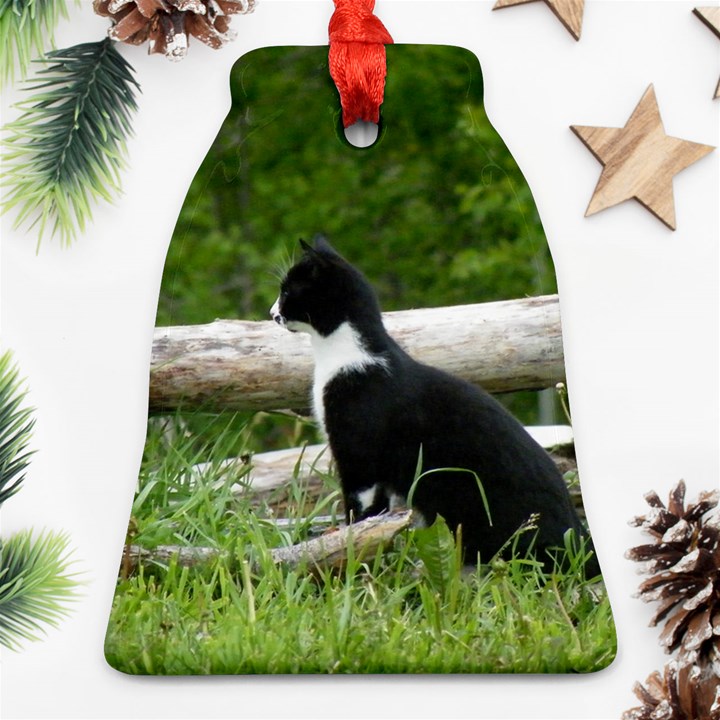 Farm Cat Bell Ornament (Two Sides)