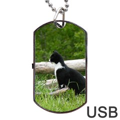 Farm Cat Dog Tag Usb Flash (one Side)