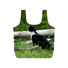 Farm Cat Full Print Recycle Bags (s)  by IIPhotographyAndDesigns