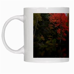 Autumn Pond White Mugs by IIPhotographyAndDesigns