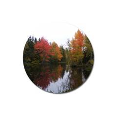 Autumn Pond Magnet 3  (round) by IIPhotographyAndDesigns