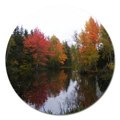 Autumn Pond Magnet 5  (round) by IIPhotographyAndDesigns