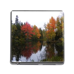 Autumn Pond Memory Card Reader (square 5 Slot) by IIPhotographyAndDesigns