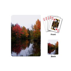 Autumn Pond Playing Cards (mini)  by IIPhotographyAndDesigns