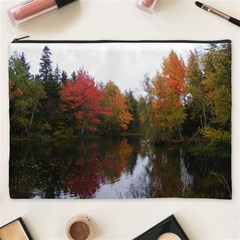 Autumn Pond Cosmetic Bag (xxxl) by IIPhotographyAndDesigns