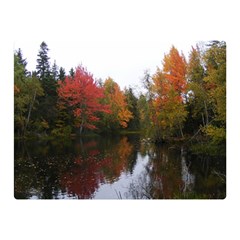 Autumn Pond Double Sided Flano Blanket (mini)  by IIPhotographyAndDesigns