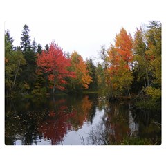 Autumn Pond Double Sided Flano Blanket (medium)  by IIPhotographyAndDesigns