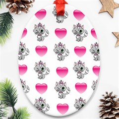 Evil Sweetheart Kitty Ornament (oval) by IIPhotographyAndDesigns