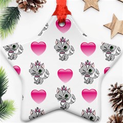 Evil Sweetheart Kitty Ornament (star) by IIPhotographyAndDesigns