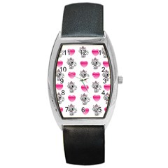 Evil Sweetheart Kitty Barrel Style Metal Watch by IIPhotographyAndDesigns