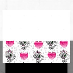 Evil Sweetheart Kitty Rectangular Jigsaw Puzzl by IIPhotographyAndDesigns