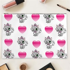 Evil Sweetheart Kitty Cosmetic Bag (xxl) by IIPhotographyAndDesigns