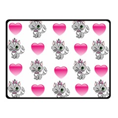 Evil Sweetheart Kitty Double Sided Fleece Blanket (small)  by IIPhotographyAndDesigns