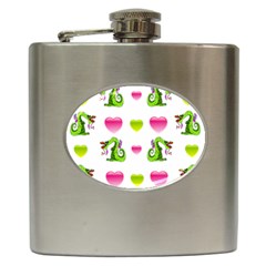 Dragons And Hearts Hip Flask (6 Oz) by IIPhotographyAndDesigns