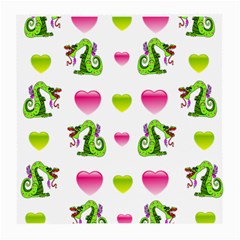 Dragons And Hearts Medium Glasses Cloth (2-side) by IIPhotographyAndDesigns