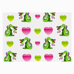 Dragons And Hearts Large Glasses Cloth (2-side) by IIPhotographyAndDesigns