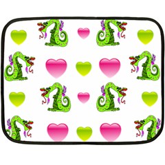 Dragons And Hearts Double Sided Fleece Blanket (mini)  by IIPhotographyAndDesigns