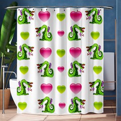 Dragons And Hearts Shower Curtain 60  X 72  (medium)  by IIPhotographyAndDesigns