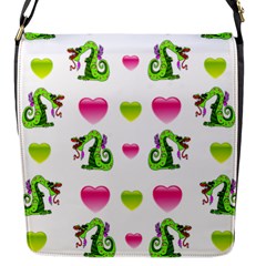 Dragons And Hearts Flap Messenger Bag (s) by IIPhotographyAndDesigns