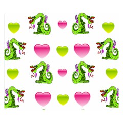 Dragons And Hearts Double Sided Flano Blanket (small)  by IIPhotographyAndDesigns