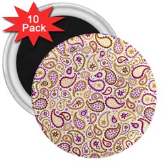 Damascus Image Purple Background 3  Magnets (10 Pack)  by flipstylezfashionsLLC