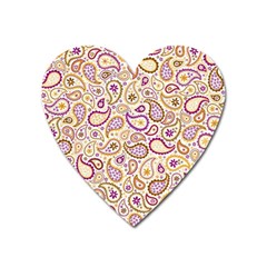 Damascus Image Purple Background Heart Magnet by flipstylezfashionsLLC