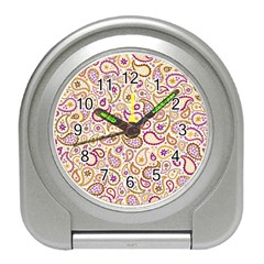 Damascus Image Purple Background Travel Alarm Clock by flipstylezfashionsLLC