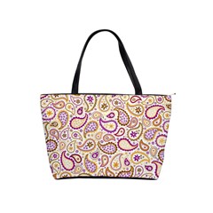 Damascus Image Purple Background Shoulder Handbags by flipstylezfashionsLLC