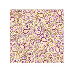 Damascus Image Purple Background Small Satin Scarf (square) by flipstylezfashionsLLC