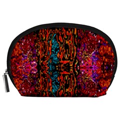 Retro Multi Colors Pattern Created By Flipstylez Designs Accessory Pouches (large) 