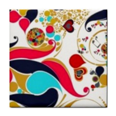 Retro Colorful Colors Splashes Tile Coasters by flipstylezfashionsLLC