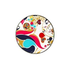 Retro Colorful Colors Splashes Hat Clip Ball Marker by flipstylezfashionsLLC