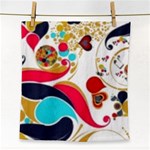 Retro colorful colors Splashes Face Towel Front