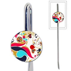 Retro Colorful Colors Splashes Book Mark by flipstylezfashionsLLC