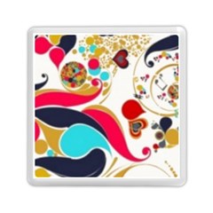 Retro Colorful Colors Splashes Memory Card Reader (square) by flipstylezfashionsLLC