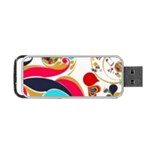 Retro colorful colors Splashes Portable USB Flash (Two Sides) Front