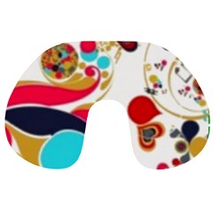 Retro Colorful Colors Splashes Travel Neck Pillows by flipstylezfashionsLLC