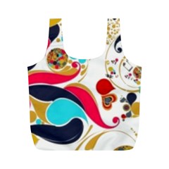 Retro Colorful Colors Splashes Full Print Recycle Bags (m)  by flipstylezfashionsLLC