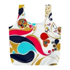 Retro Colorful Colors Splashes Full Print Recycle Bags (l)  by flipstylezfashionsLLC