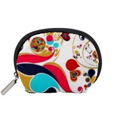 Retro Colorful Colors Splashes Accessory Pouches (small)  by flipstylezfashionsLLC