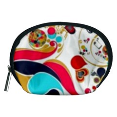 Retro Colorful Colors Splashes Accessory Pouches (medium)  by flipstylezfashionsLLC