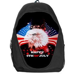 Independence Day, Eagle With Usa Flag Backpack Bag by FantasyWorld7