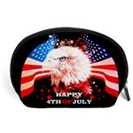 Independence Day, Eagle With Usa Flag Accessory Pouches (Large)  Front