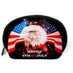 Independence Day, Eagle With Usa Flag Accessory Pouches (Large)  Back