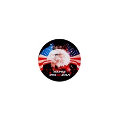 Independence Day, Eagle With Usa Flag 1  Mini Buttons by FantasyWorld7