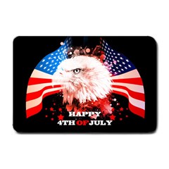 Independence Day, Eagle With Usa Flag Small Doormat  by FantasyWorld7