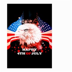 Independence Day, Eagle With Usa Flag Small Garden Flag (two Sides) by FantasyWorld7