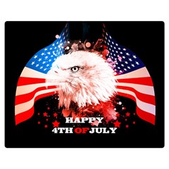 Independence Day, Eagle With Usa Flag Double Sided Flano Blanket (medium)  by FantasyWorld7