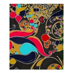 Retro Swirls In Black Shower Curtain 60  X 72  (medium)  by flipstylezfashionsLLC